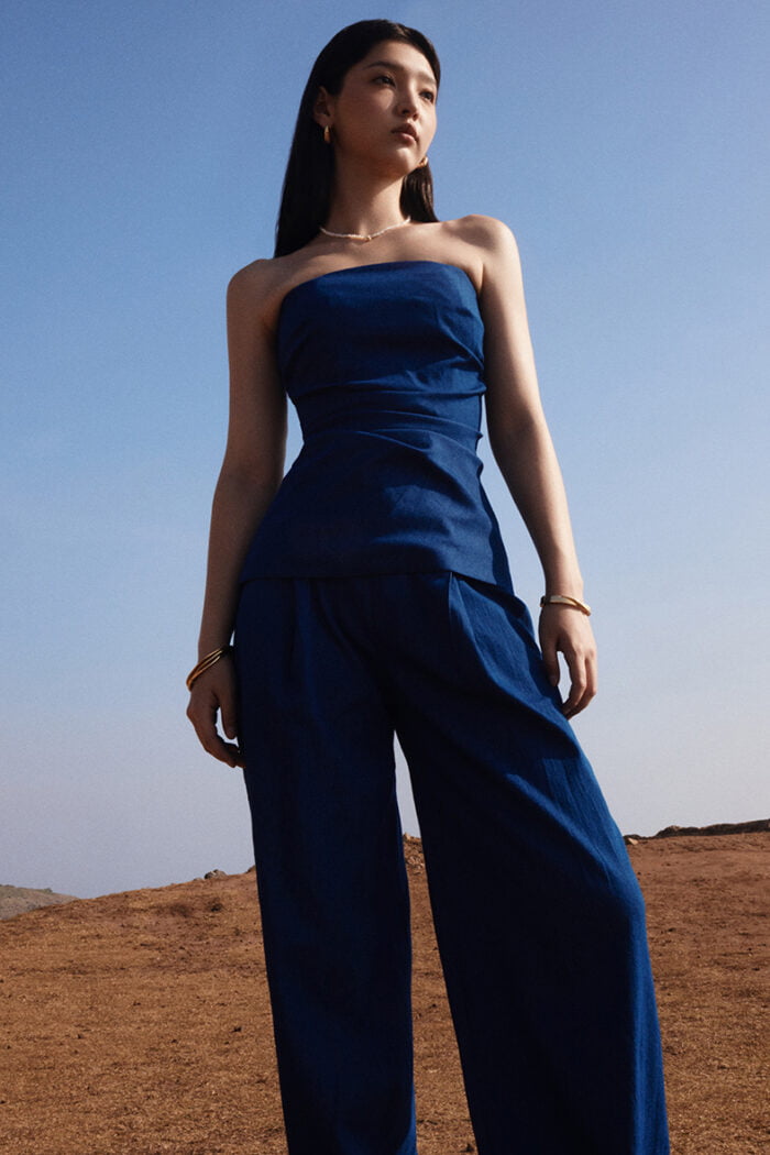 Strapless Denim Top - Image 3