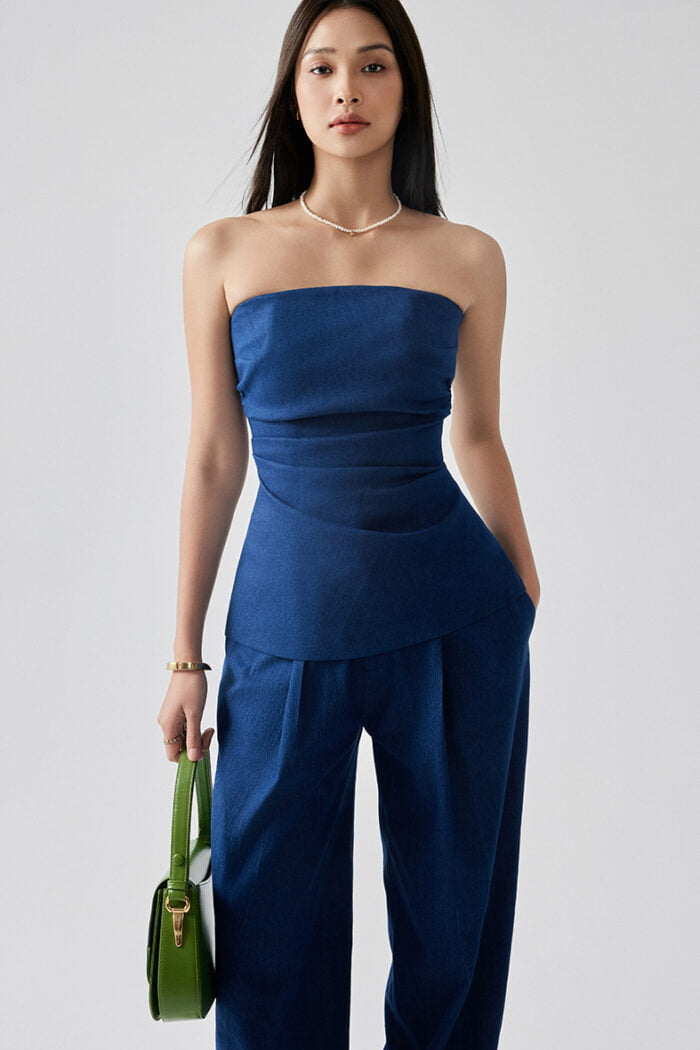 Strapless Denim Top - Image 4
