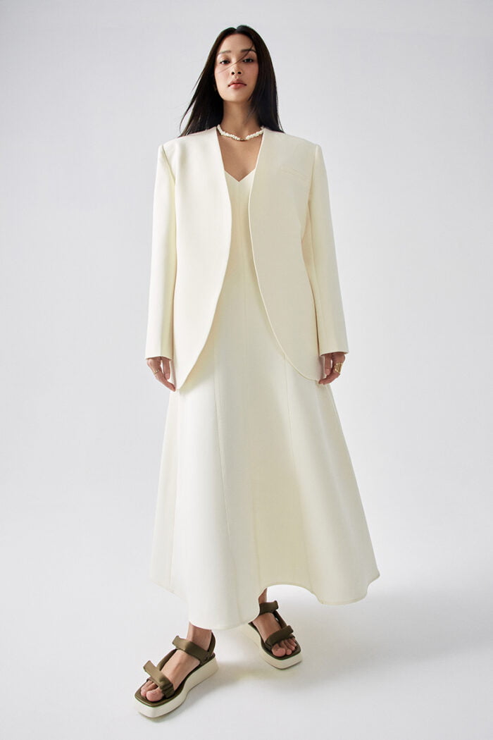 Twill Blazer Without Lapels - Image 6
