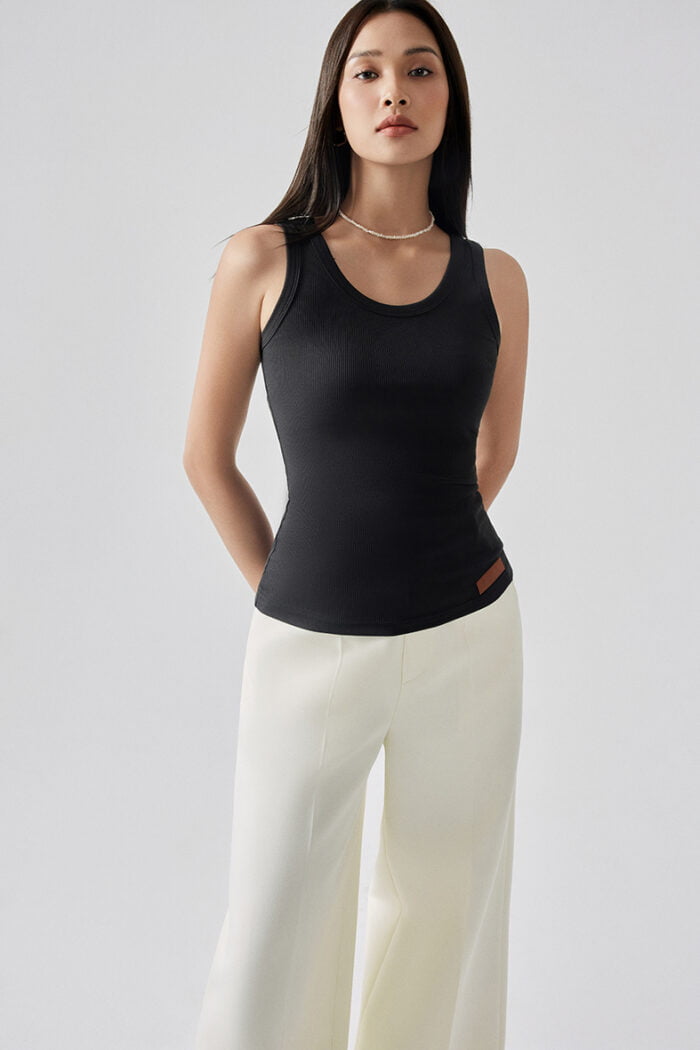 The Daily Ribbed Stretch-Cotton Tank - Image 2
