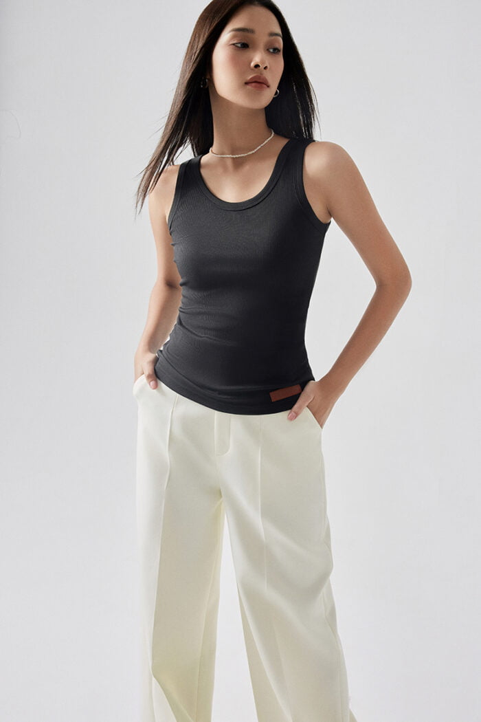 The Daily Ribbed Stretch-Cotton Tank - Image 4