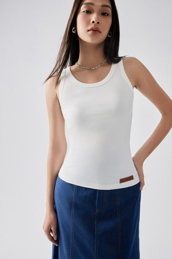 The Daily Ribbed Stretch-Cotton Tank - Image 2