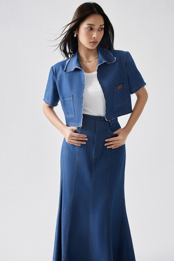 Reina Denim Top - Image 4