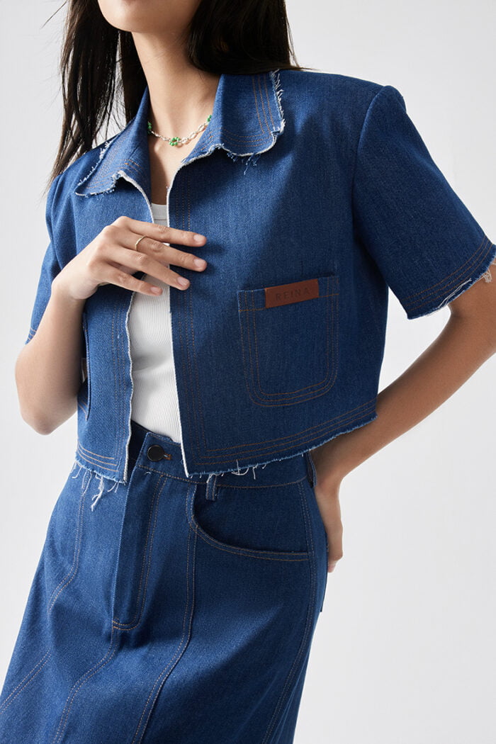Reina Denim Top - Image 2