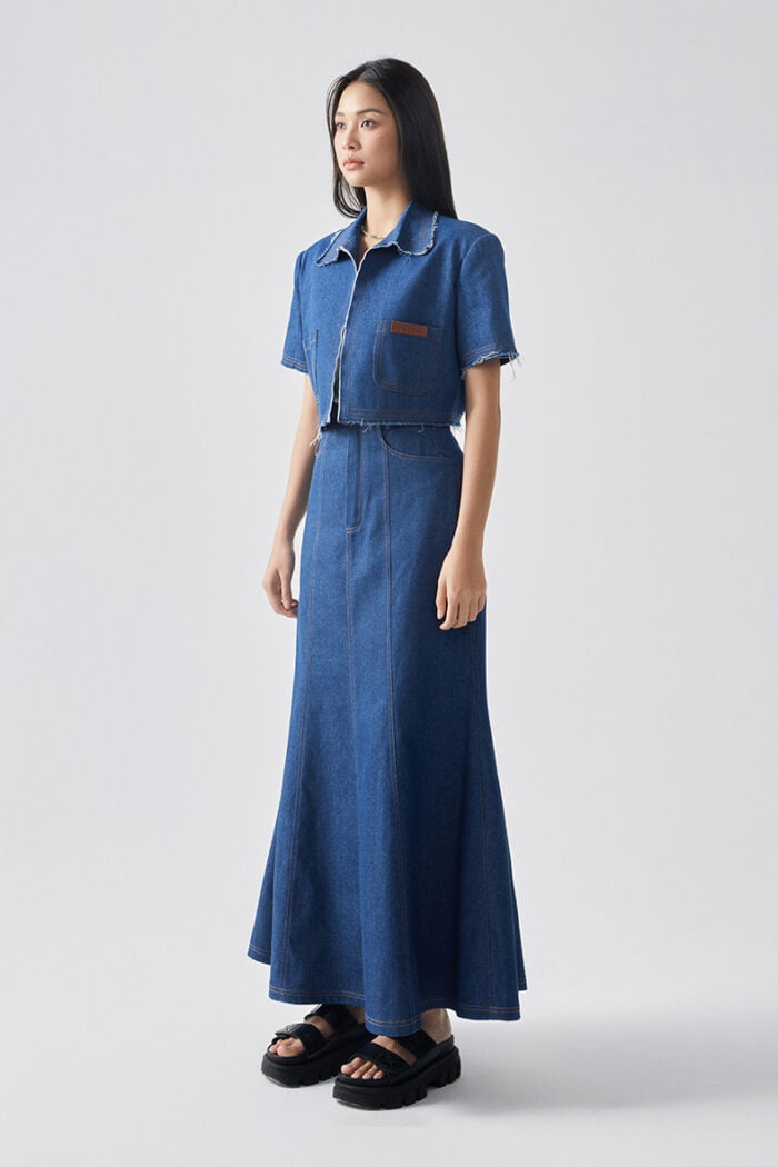 Reina Denim Top - Image 5