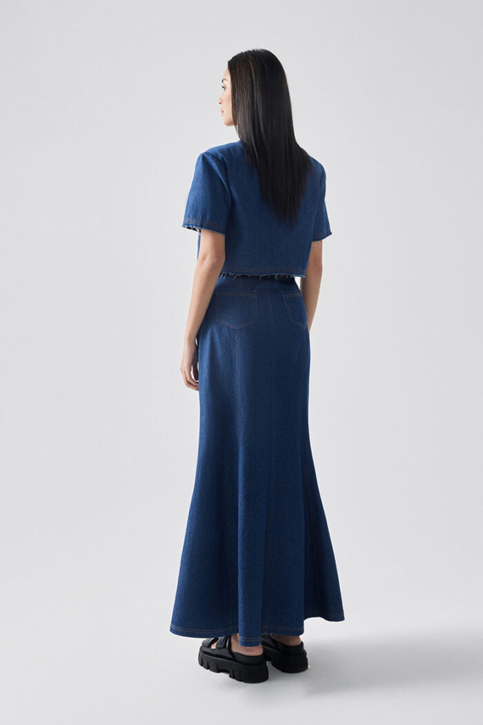 Reina Denim Top - Image 6