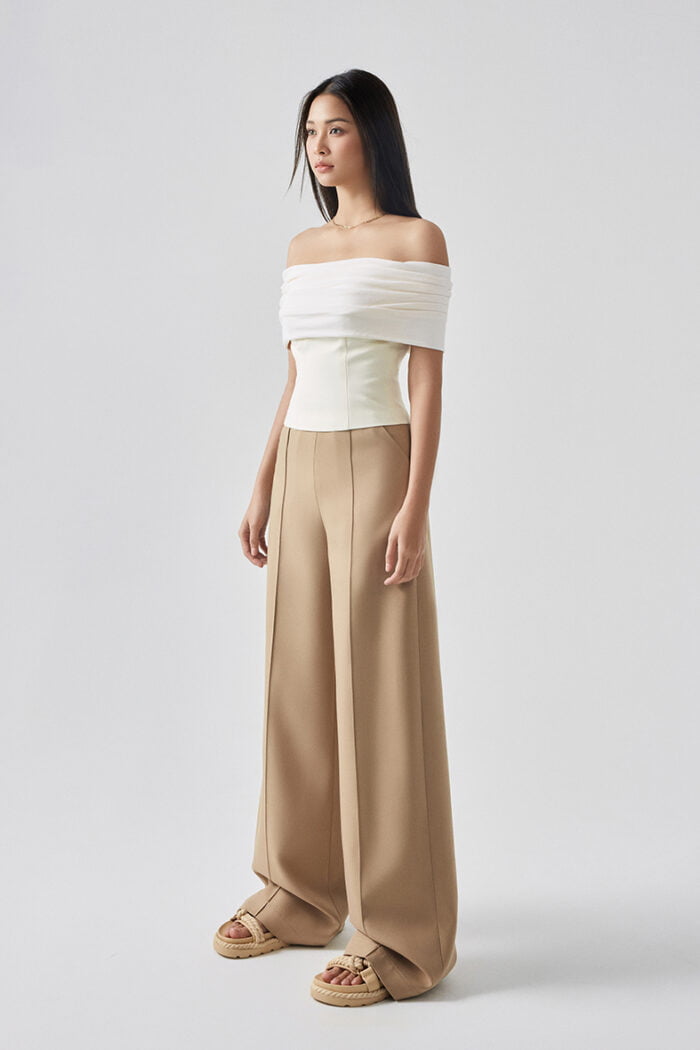 Lux Off-The-Shouder Pleated Top - Image 4