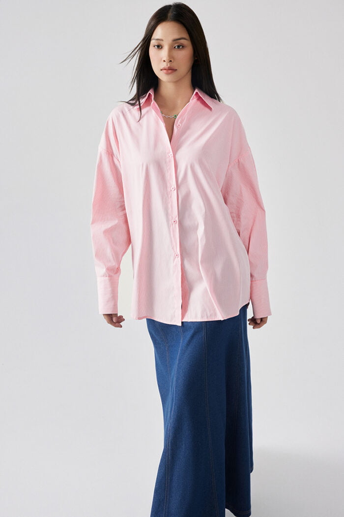 Reina Striped Cotton-Poplin Blouse - Image 4