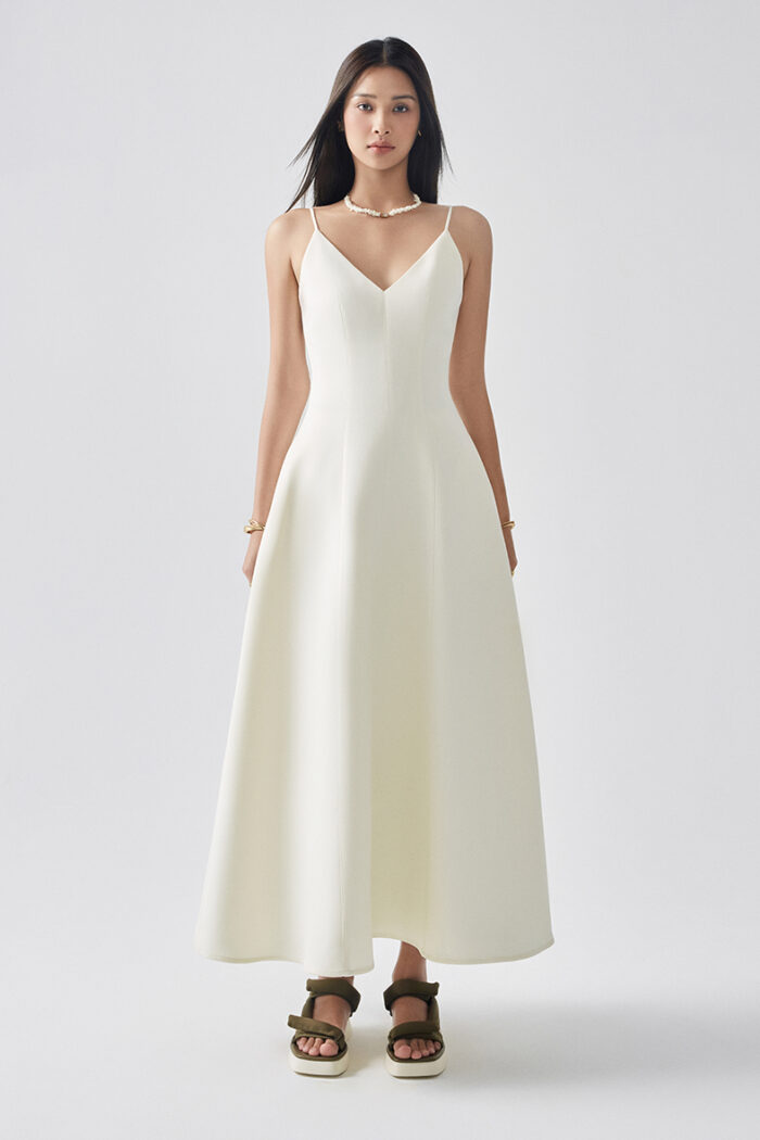 Reina Twill Midi Dress - Image 6