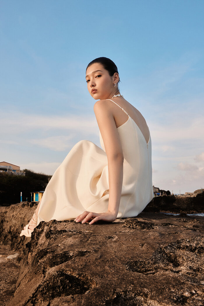 Reina Twill Midi Dress - Image 3
