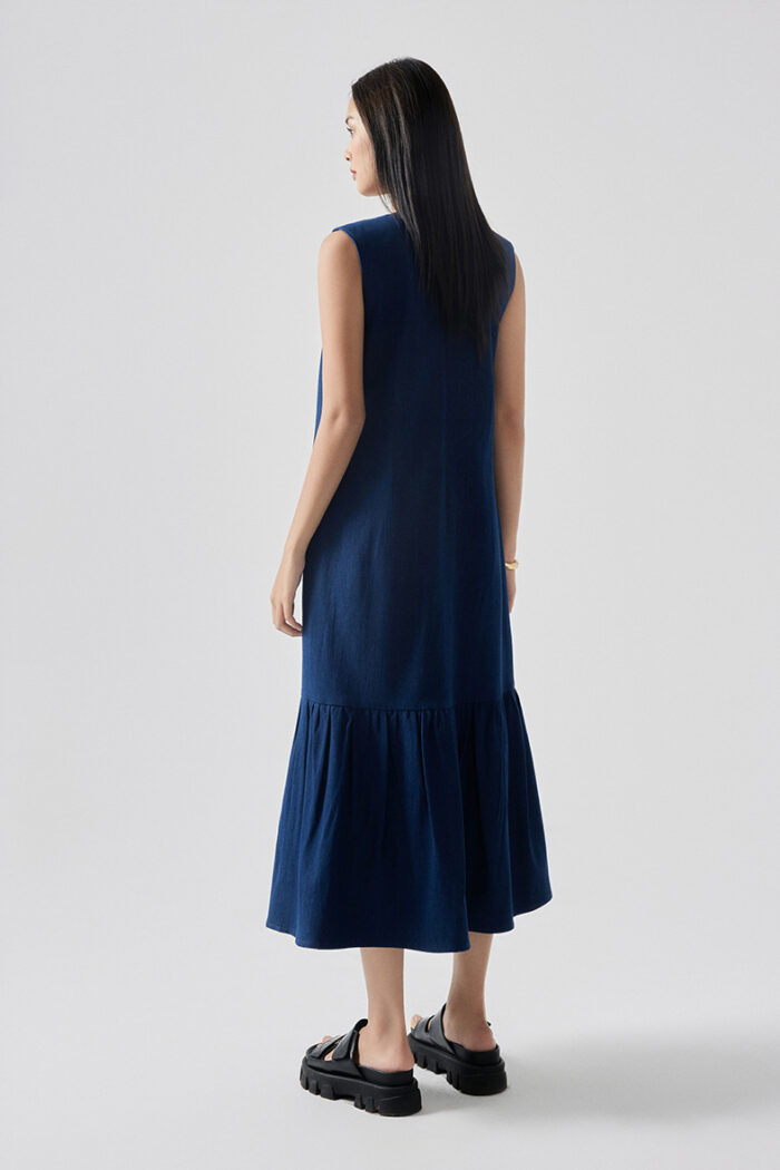 Drop-Waist Denim Dress - Image 5