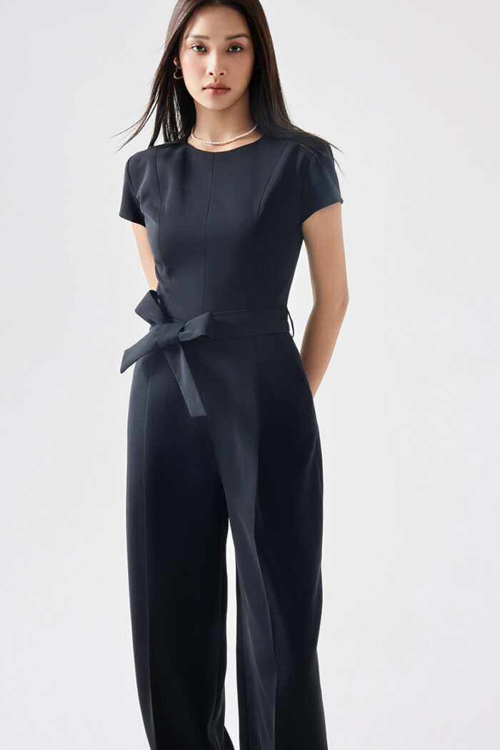 Reina Crepe Wide-Leg Jumpsuit - Image 4