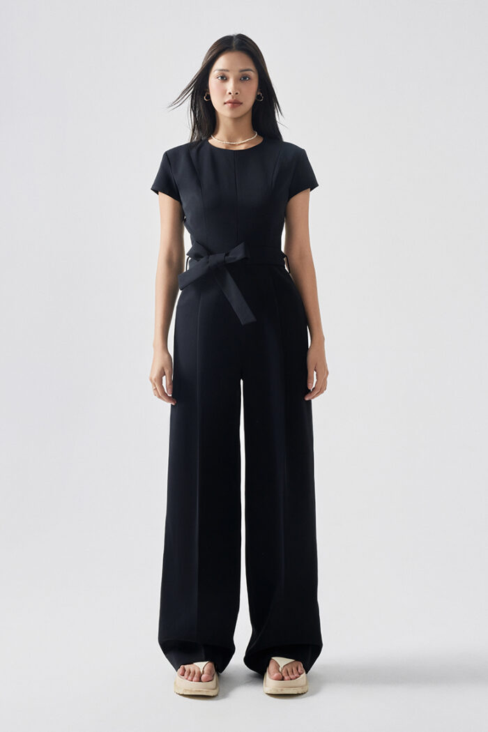 Reina Crepe Wide-Leg Jumpsuit - Image 1