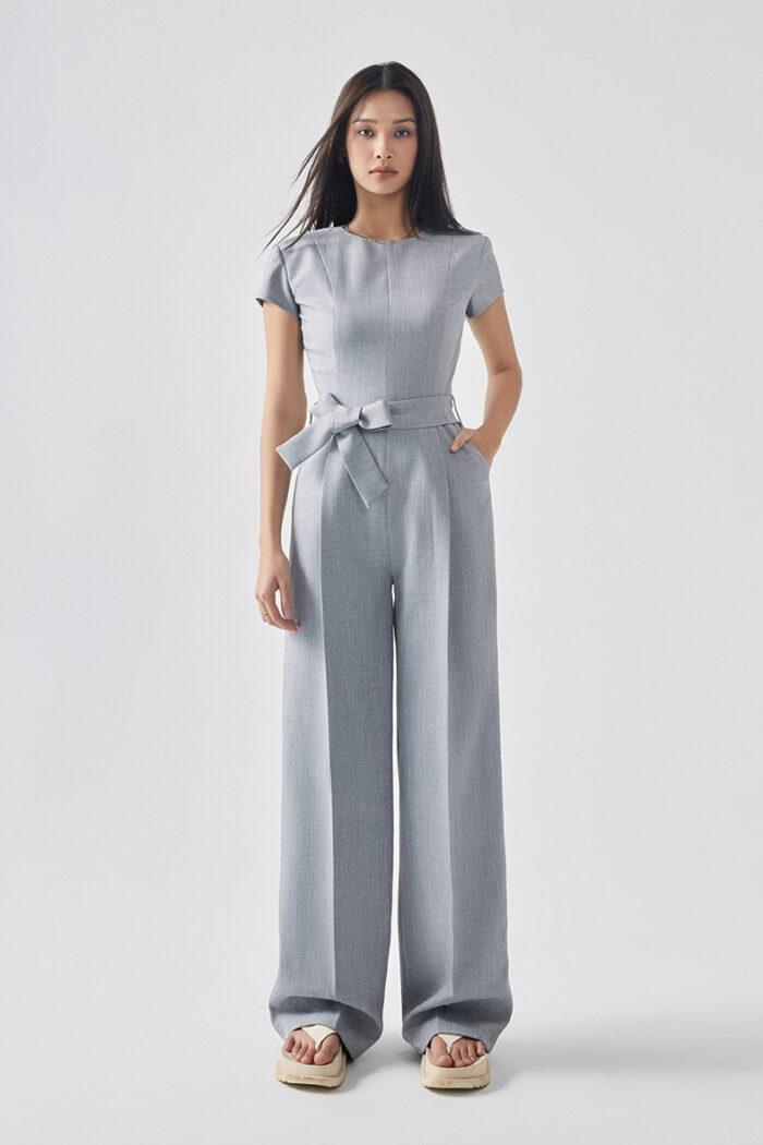 Reina Crepe Wide-Leg Jumpsuit - Image 1