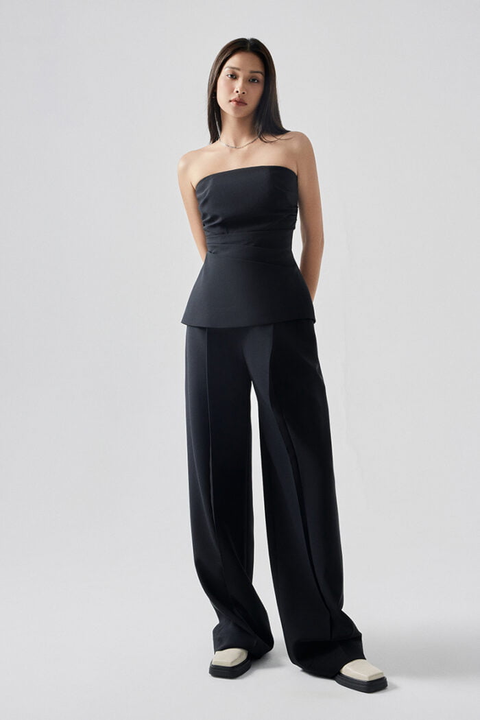 Reina Pleated Wide Leg Pants - Image 1
