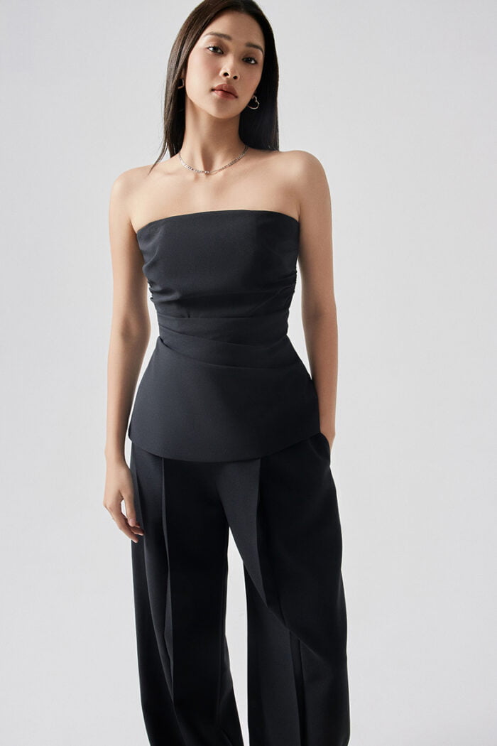 Reina Pleated Wide Leg Pants - Image 4
