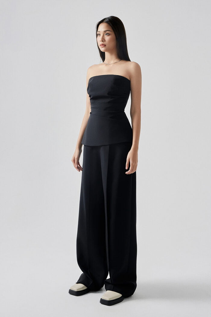 Reina Pleated Wide Leg Pants - Image 2
