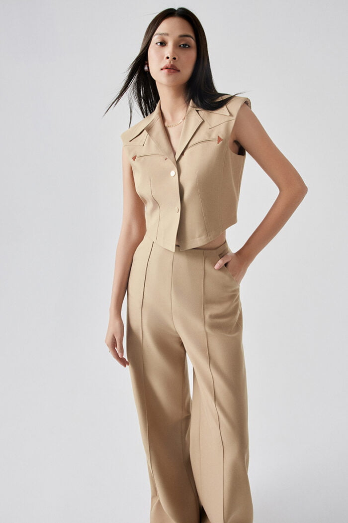 Crepe Wide-Leg Pants - Image 2