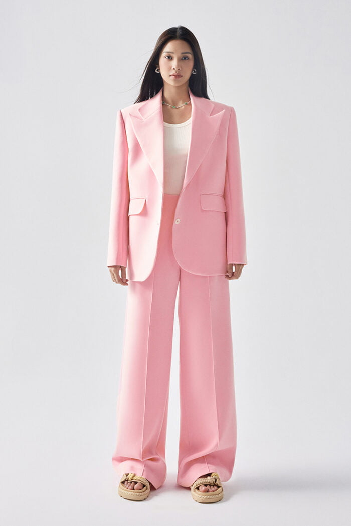 Crepe Wide-Leg Pants - Image 1