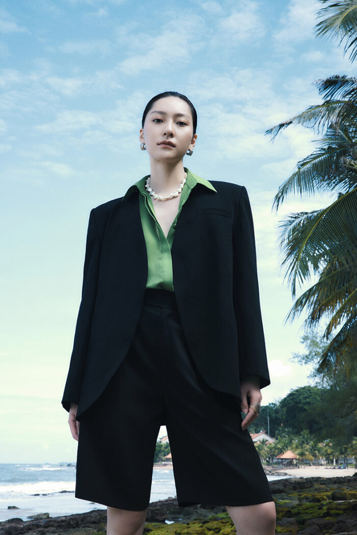 Twill Blazer Without Lapels - Image 1