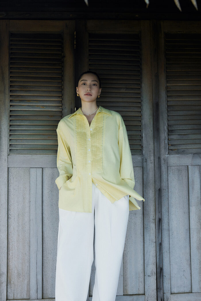 Pleated Twill Wide-Leg Pants - Image 2