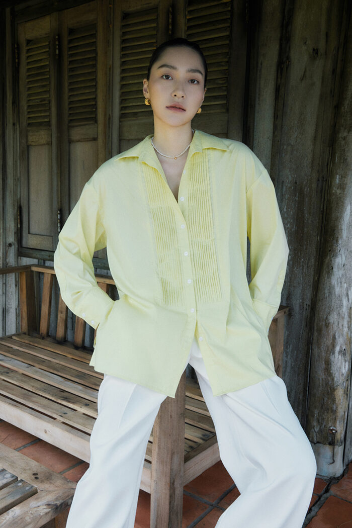 Pleated Twill Wide-Leg Pants - Image 4