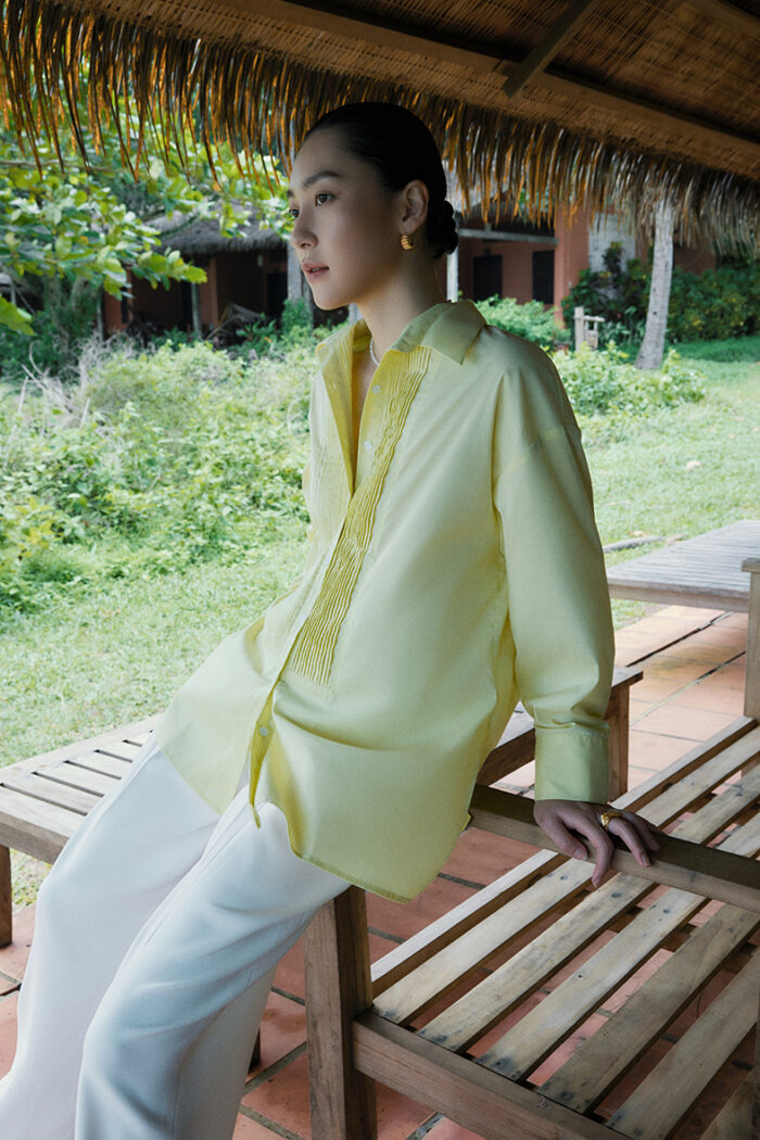 Pleated Twill Wide-Leg Pants - Image 3