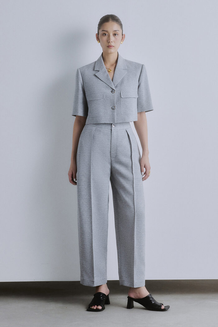 Alina Cropped Wool-Blend Shirt - Image 5