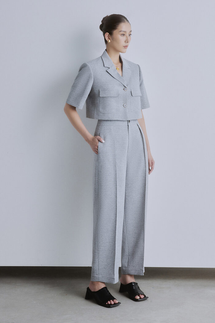 Alina Cropped Wool-Blend Shirt - Image 4