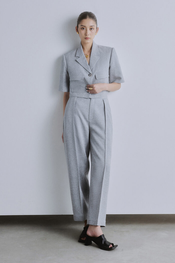 Alina Cropped Wool-Blend Shirt - Image 3