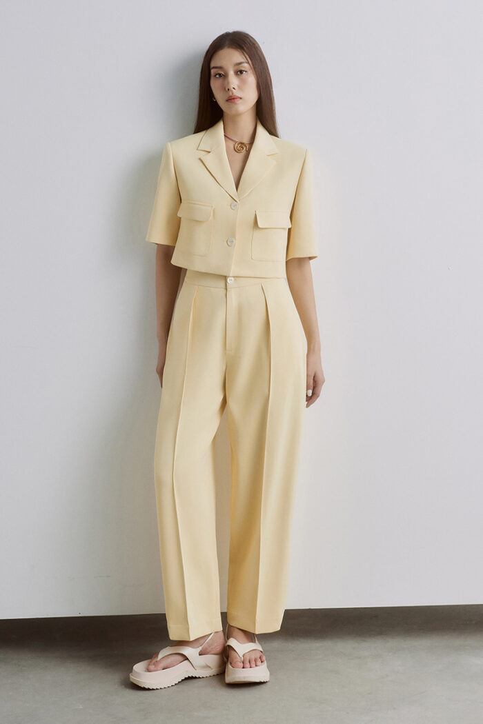 Alina Cropped Wool-Twill Shirt - Image 5