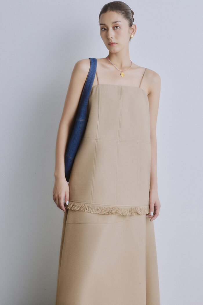 Fringed Linen-Blend Camisole - Image 1