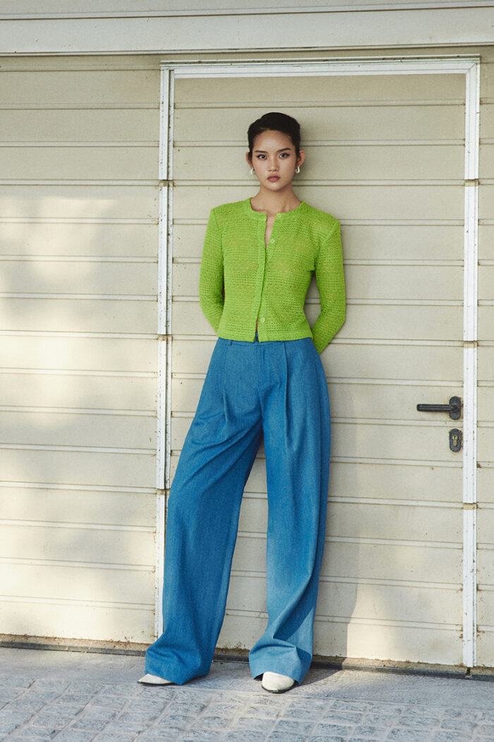 Santo Cropped Crochet-Knit Cardigan - Image 2