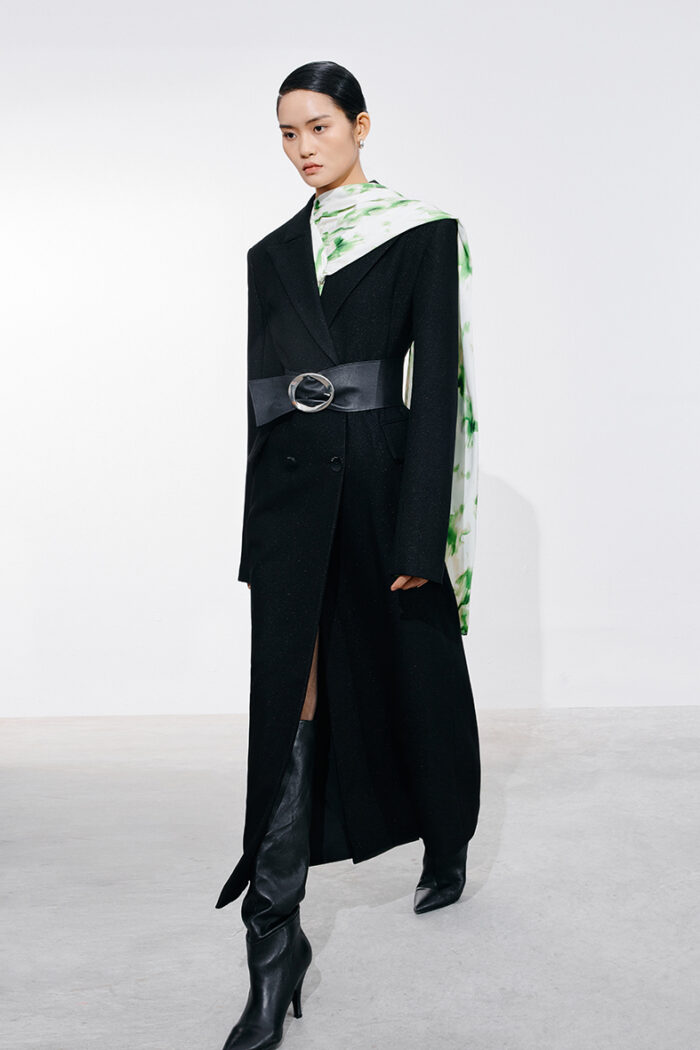Quinn Embellished Pinstriped Coat - Image 5