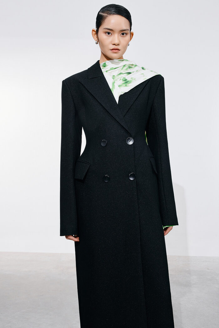 Quinn Embellished Pinstriped Coat - Image 4