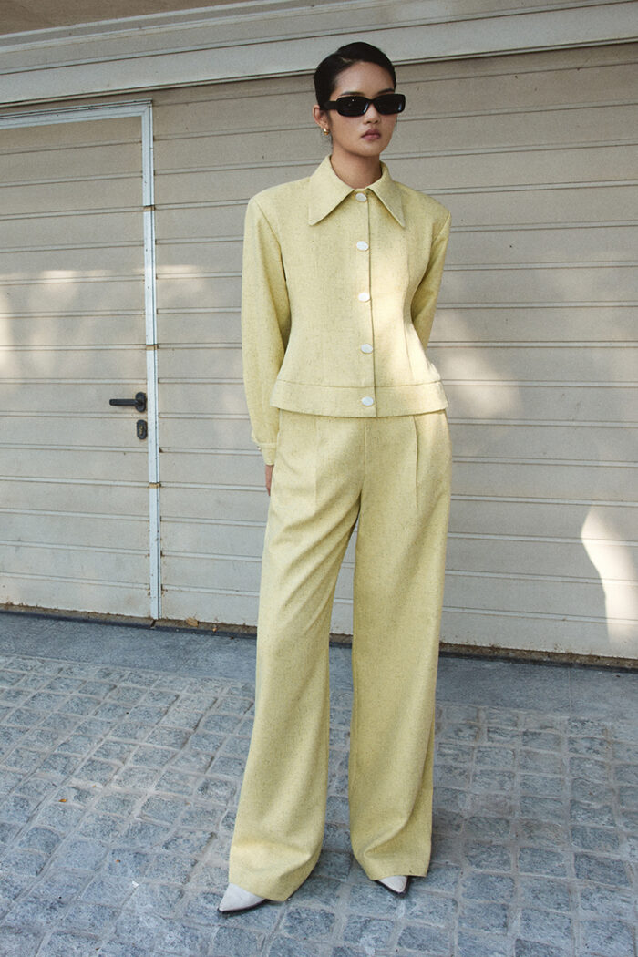 Kerina Wool-Blend Tweed Shirt - Image 1