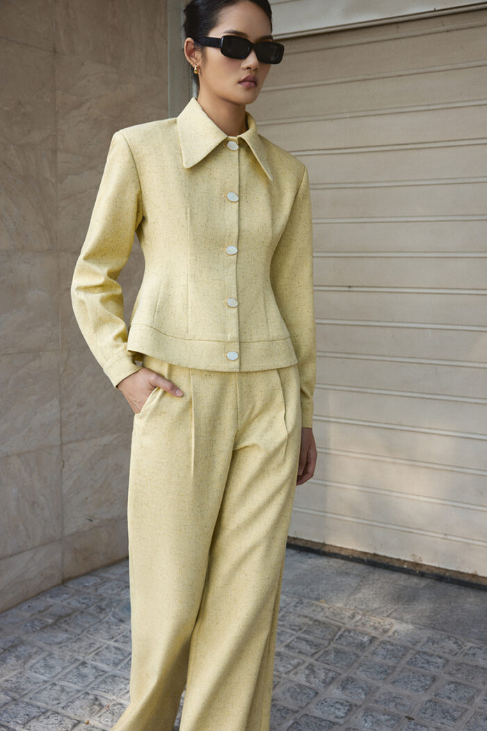 Kerina Wool-Blend Tweed Shirt - Image 2