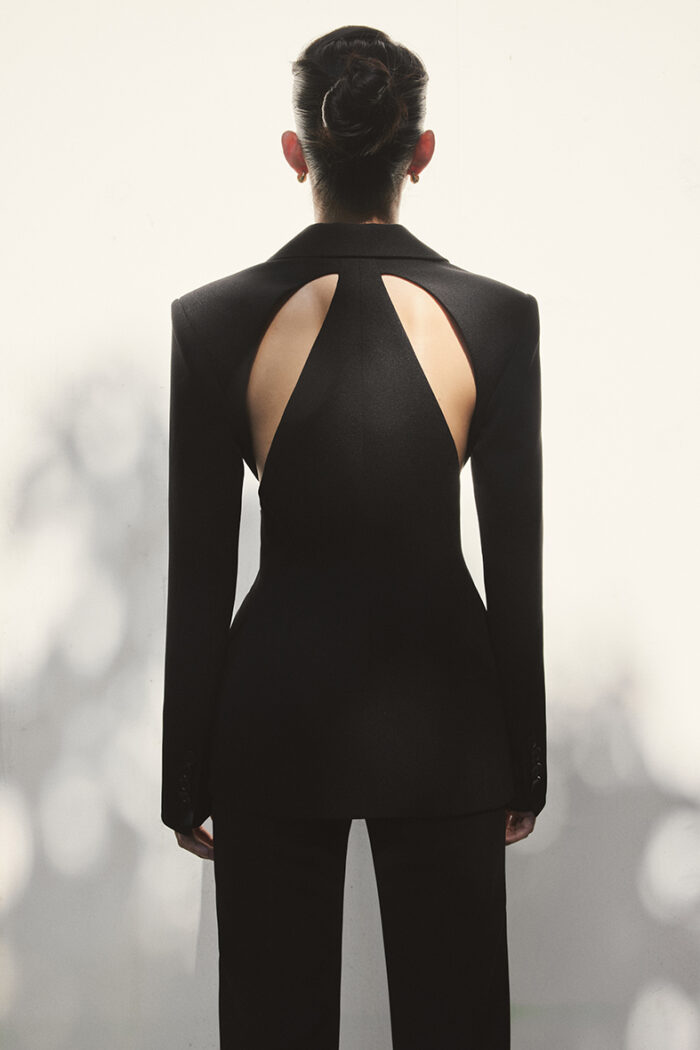 Adeline Cutout Stretch-Wool Twill Blazer - Image 5
