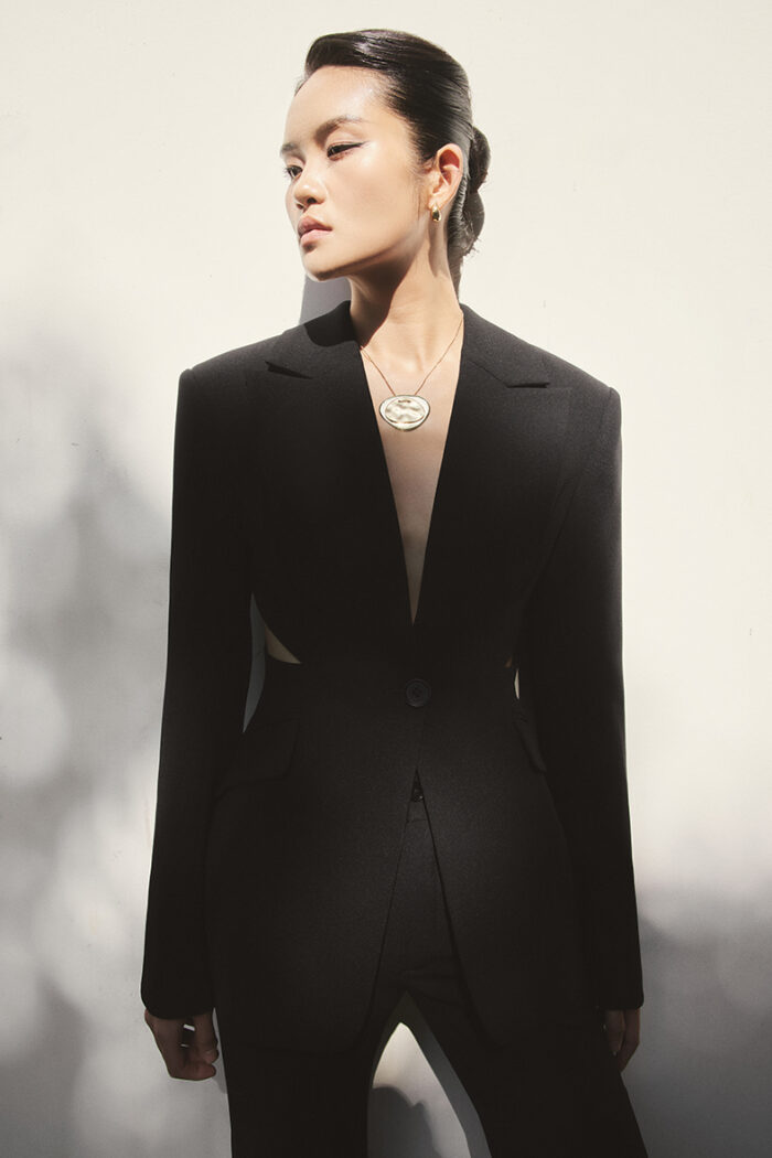 Adeline Cutout Stretch-Wool Twill Blazer - Image 7