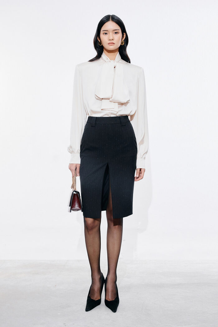 Femme Pussy-Bow Silk Blouse - Image 2