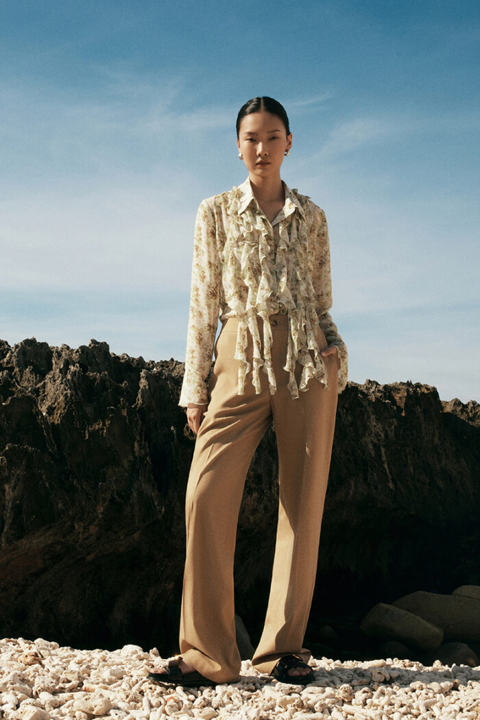 Romantic Ruffled Silk-Chiffon Blouse - Image 4