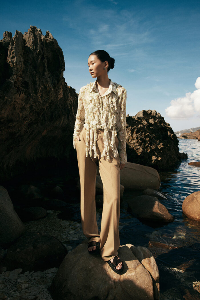 Romantic Ruffled Silk-Chiffon Blouse - Image 3