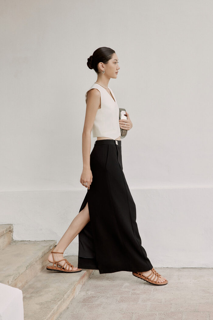 Letty Stretch-Crepe Vest - Image 4
