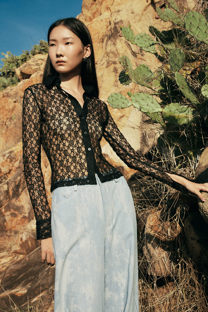 The Emma Stretch-Lace Shirt - Image 3