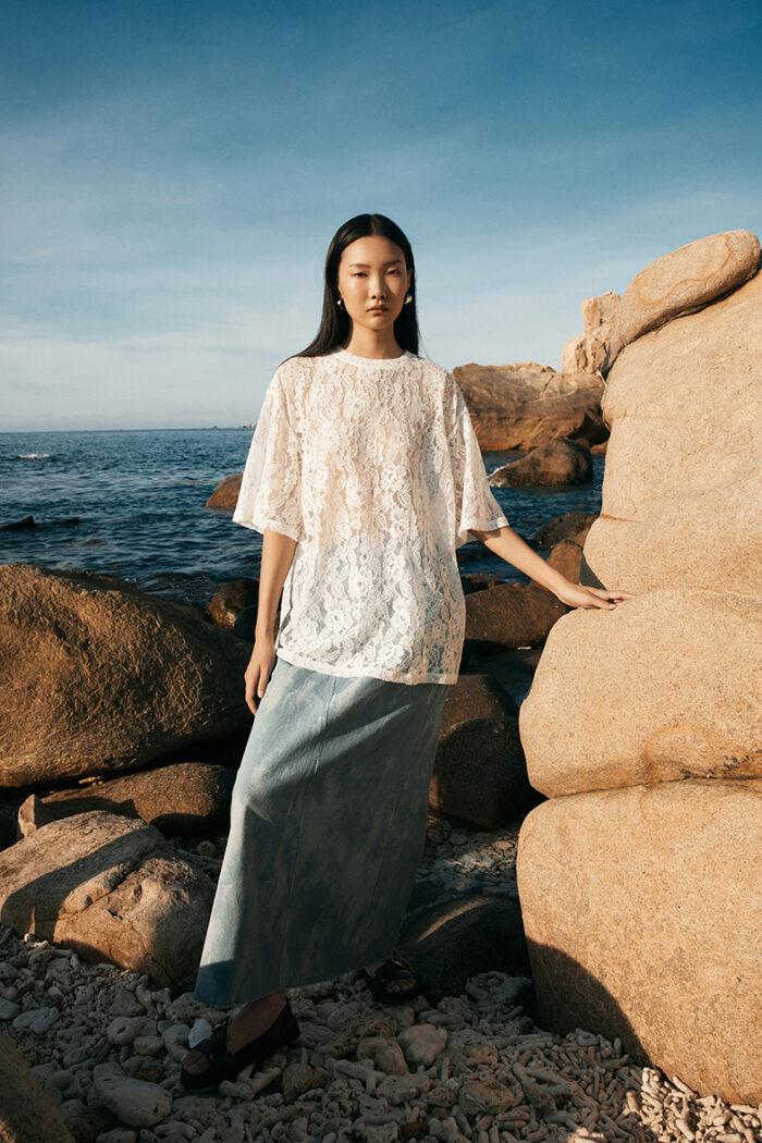 Floral Corded Lace T-Shirt - Image 2