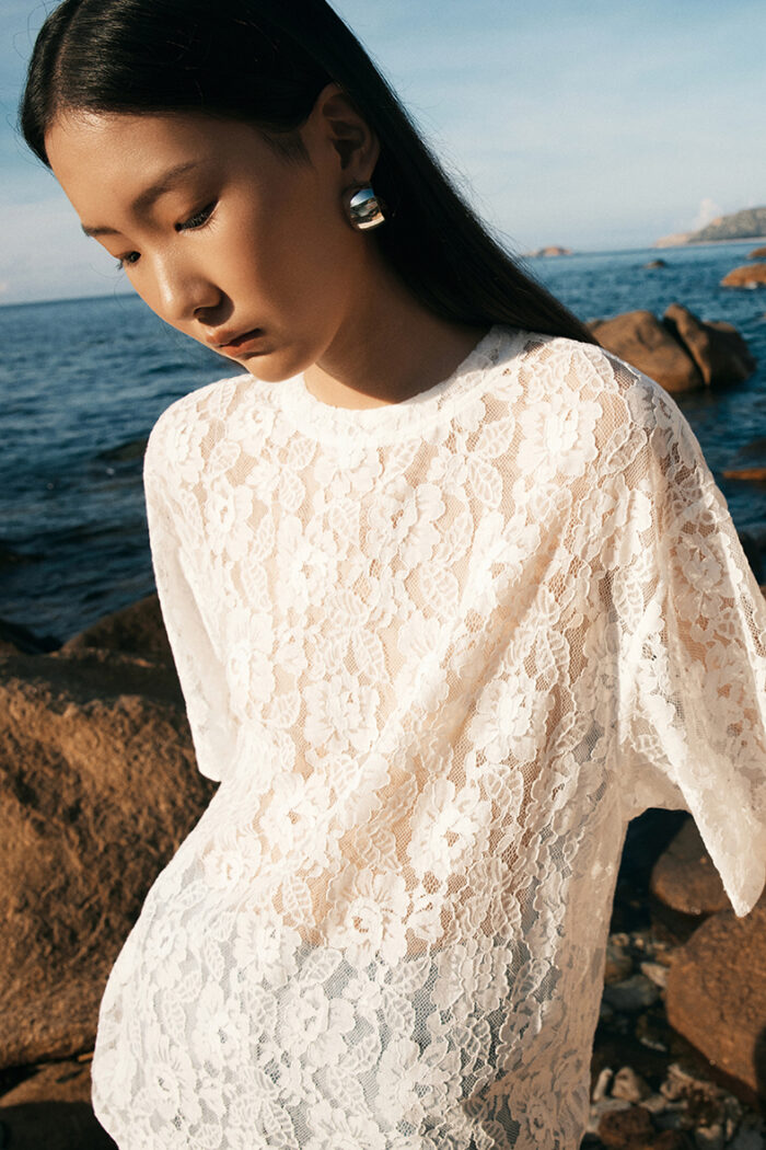Floral Corded Lace T-Shirt - Image 3