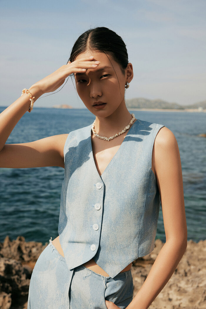 Antonella Denim Vest - Image 2