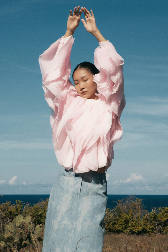 Aje Ruffled Silk-Organza Blouse - Image 2
