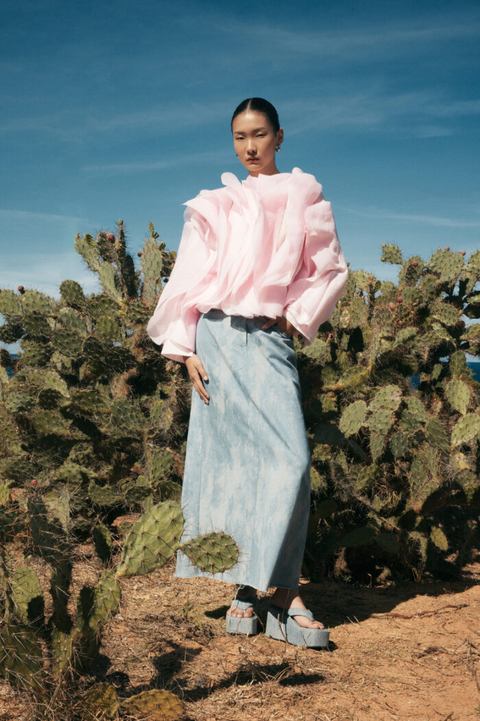 Aje Ruffled Silk-Organza Blouse - Image 4