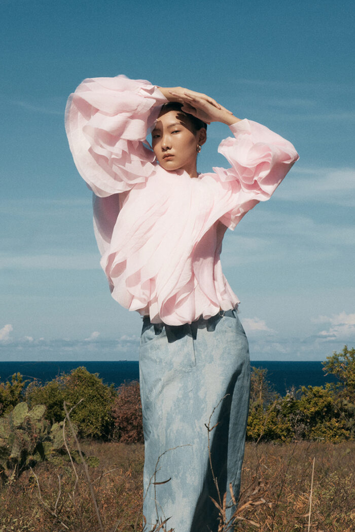 Aje Ruffled Silk-Organza Blouse - Image 7